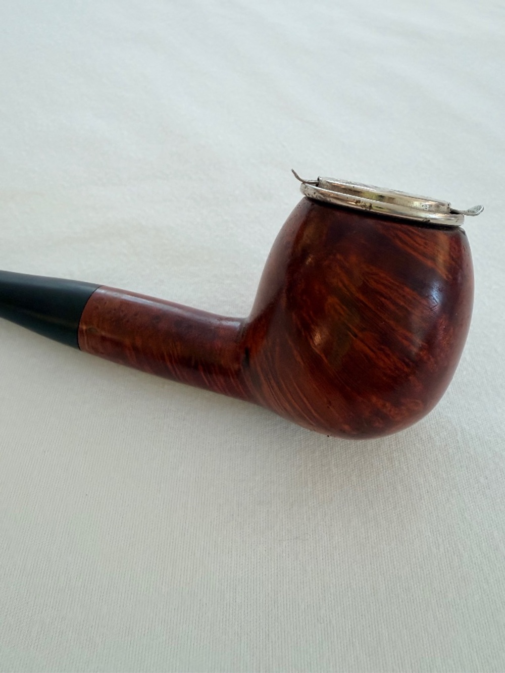 SAVINELLI Duca Carlo Vintage Smooth Briar Estate Pipe with Metal Wind Cap
